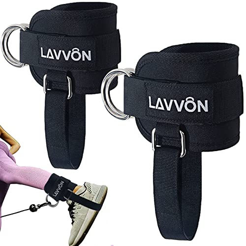 LAVVON Fußschlaufe Kabelzug (Stabile Träger) -für Fitness Training am Kabelzug, Ankle Straps Fußfesseln für Damen und Herren, Kickbacks Fußschlaufe, Gym Zubehör Knöchelkabelbefestigungen LAVVON Fußschlaufe Kabelzug (Stabile Träger) -für Fitness Training am Kabelzug, Ankle Straps Fußfesseln für Damen und Herren, Kickbacks Fußschlaufe, Gym Zubehör Knöchelkabelbefestigungen von LAVVON