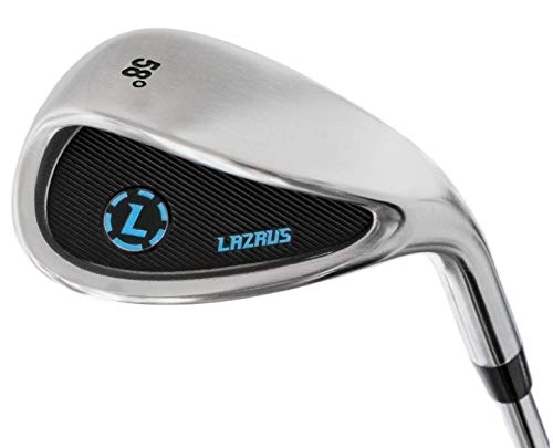 LAZRUS Premium Sand Wedge Anti Duff Thick Sole Loft Wedge Golf Club for Men & Women - Escape Bunkers and Save Strokes Around The Green - Lob Golf Wedges for Men (58 Degree, Right) von LAZRUS GOLF