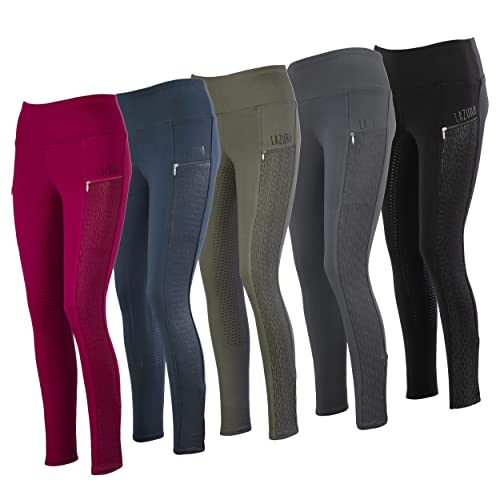 Lazura - Damen Reitleggings Silikon Vollbesatz Diana Asphalt 46 Lazura - Damen Reitleggings Silikon Vollbesatz Diana Asphalt 46 von Lazura