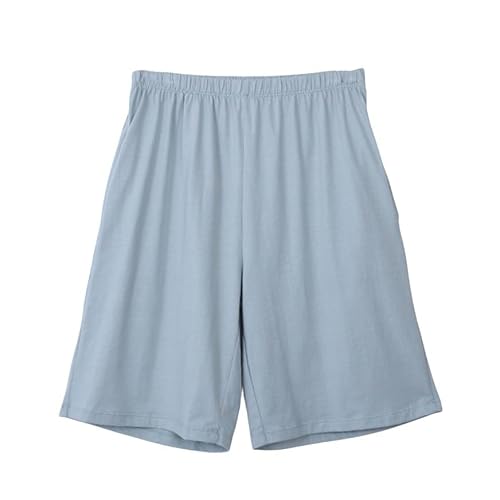 LApooh Damen Pyjama Shorts Aus Baumwolle, Weiche Schlafhose, Knielange Shorts mit Taschen, Stilvolle Lounge Shorts, Lockere Freizeithose für Damen, Schlaf, Fitnessstudio, Laufen, Hellblau, M LApooh Damen Pyjama Shorts Aus Baumwolle, Weiche Schlafhose, Knielange Shorts mit Taschen, Stilvolle Lounge Shorts, Lockere Freizeithose für Damen, Schlaf, Fitnessstudio, Laufen, Hellblau, M von LApooh