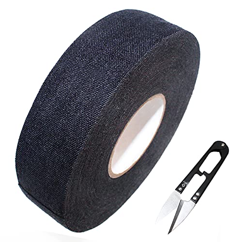 LBING Schläger Tape Hockeyschläger Tape 25M Rutsch Griffband Sporttape Eishockey Griffband Schlägertape Mit 1 Stück Schere (Schwarz) von LBING