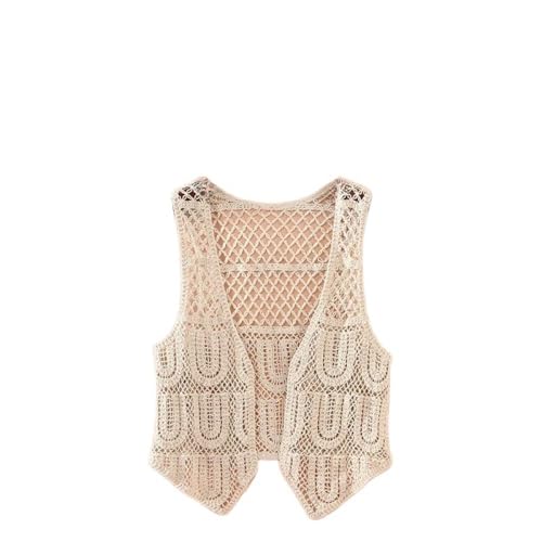 Ärmellose Strickweste Damen,Strickweste,Häkelweste Für Damen, Retro-Weiß, Hohl, Raute, U-Förmig, Ärmellos, Vorne Offen, Kurze Weste, Schal, Strickjacke, Strick-Boho-Hippie-Weste, Bluse, Sommer Ärmellose Strickweste Damen,Strickweste,Häkelweste Für Damen, Retro-Weiß, Hohl, Raute, U-Förmig, Ärmellos, Vorne Offen, Kurze Weste, Schal, Strickjacke, Strick-Boho-Hippie-Weste, Bluse, Sommer von LCDIUDIU