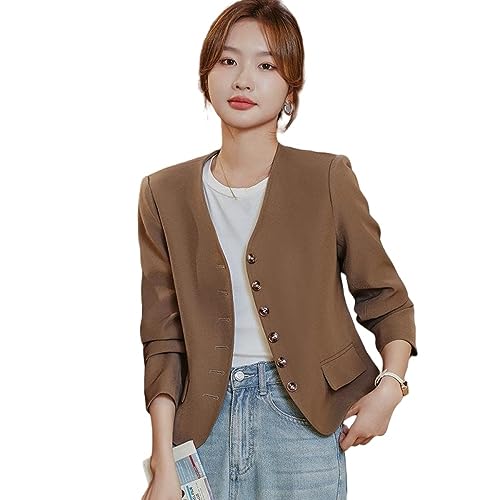Blaser Jacke Damen,Kurzer Blazer Für Damen, Langärmelig, V Ausschnitt, Jaclet, Lässiger Cardigan Mit Offener Vorderseite, Schwarz, Stilvoller Mantel, Abendanzug, Jacken, Achselzucken, Business, M Blaser Jacke Damen,Kurzer Blazer Für Damen, Langärmelig, V Ausschnitt, Jaclet, Lässiger Cardigan Mit Offener Vorderseite, Schwarz, Stilvoller Mantel, Abendanzug, Jacken, Achselzucken, Business, M von LCDIUDIU