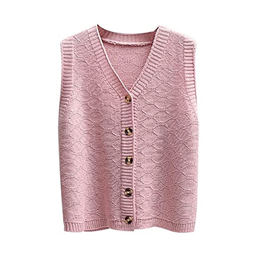 LCDIUDIU Pullunder Für Damen,Damen V-Ausschnitt Pullover Weste Retro Rosa Einfarbig Kurze Strickjacke Raute Geometrische Jacquard Ärmellos Strickwesten Preppy Style Jumper Uniform Tank Top,S LCDIUDIU Pullunder Für Damen,Damen V-Ausschnitt Pullover Weste Retro Rosa Einfarbig Kurze Strickjacke Raute Geometrische Jacquard Ärmellos Strickwesten Preppy Style Jumper Uniform Tank Top,S von LCDIUDIU