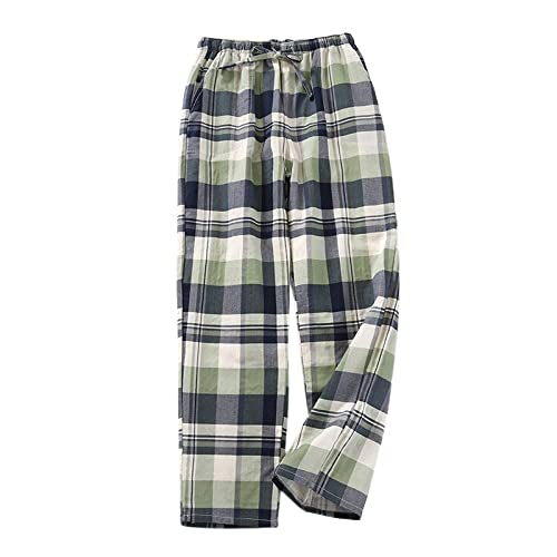 LCDIUDIU Pyjamahose Damen,Baumwolle Damen Karierte Pyjamahose Vintage Karierter Druck Schlafhose Sommer Weich Kuschelig Stretch Kordelzug Weite Hose Loungehose Homewear Nachtwäsche,Grün,L LCDIUDIU Pyjamahose Damen,Baumwolle Damen Karierte Pyjamahose Vintage Karierter Druck Schlafhose Sommer Weich Kuschelig Stretch Kordelzug Weite Hose Loungehose Homewear Nachtwäsche,Grün,L von LCDIUDIU