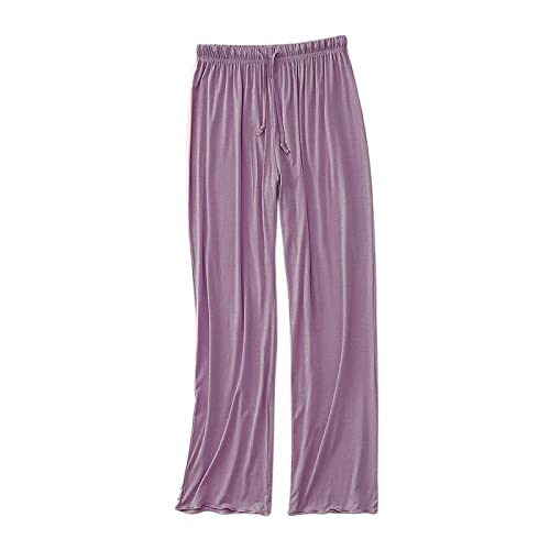 LCDIUDIU Pyjamahose Damen Lang,Weiche Bequeme Pyjamahose Für Damen Lässig Schlicht Rüschen Schlafhose Sommer Locker Stretch Mit Kordelzug Weites Bein Yogahose Lounge Heimkleidung Nachtwäsche,Lila,L LCDIUDIU Pyjamahose Damen Lang,Weiche Bequeme Pyjamahose Für Damen Lässig Schlicht Rüschen Schlafhose Sommer Locker Stretch Mit Kordelzug Weites Bein Yogahose Lounge Heimkleidung Nachtwäsche,Lila,L von LCDIUDIU