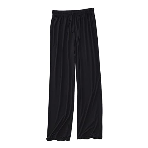 LCDIUDIU Yoga-Hosen Für Damen,Weiche Bequeme Pyjamahose Für Damen Lässig Schlicht Rüschen Schlafhose Sommer Locker Stretch Kordelzug Weites Bein Yogahose Lounge Heimkleidung Nachtwäsche Schwarz XXL LCDIUDIU Yoga-Hosen Für Damen,Weiche Bequeme Pyjamahose Für Damen Lässig Schlicht Rüschen Schlafhose Sommer Locker Stretch Kordelzug Weites Bein Yogahose Lounge Heimkleidung Nachtwäsche Schwarz XXL von LCDIUDIU