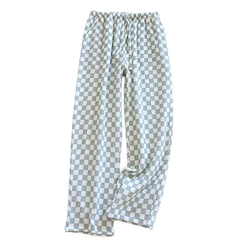 Pyjamahose Damen,Cotton Damen Plaid Pyjama Bottoms Fashion Checkerboard Print Schlafhose Sommer Weich Kuschelig Stretch Kordelzug Hose Mit Weitem Bein Lounge Hose Home Wear Nachtwäsche,Erbsengrün,S Pyjamahose Damen,Cotton Damen Plaid Pyjama Bottoms Fashion Checkerboard Print Schlafhose Sommer Weich Kuschelig Stretch Kordelzug Hose Mit Weitem Bein Lounge Hose Home Wear Nachtwäsche,Erbsengrün,S von LCDIUDIU