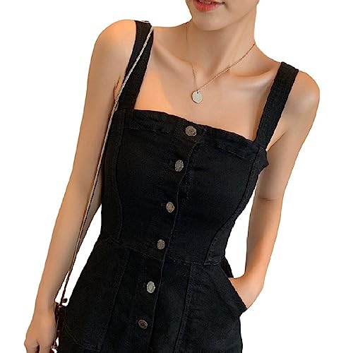 Sommerkleider Damen,Damen-Jeanskleid Figurbetont Sexy Spaghettiträger Ärmellos Tank-Kleid Modisches Button-Down-Schlankes Bleistiftkleid Vintage-Waschung Jean-Cami-Kleid Y2K-Party Club Streetwear Sommerkleider Damen,Damen-Jeanskleid Figurbetont Sexy Spaghettiträger Ärmellos Tank-Kleid Modisches Button-Down-Schlankes Bleistiftkleid Vintage-Waschung Jean-Cami-Kleid Y2K-Party Club Streetwear von LCDIUDIU