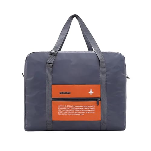 Reise-Handgepäck, 32 l, großes Fassungsvermögen, groß, faltbar, Handgepäck, Reisetasche, faltbare Nylon-Reisetasche, modische Reisetasche, Orange, 1 Stpck von LCKJLJ