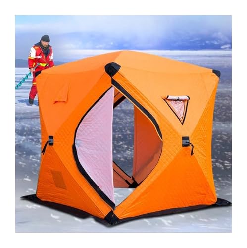 Tunnelzelte Outdoor Camping Winter Warm Isolierung EIS Angeln Zelt Eisfischerzelt(Orange,180 * 180cm) von LCQSYE