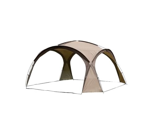 Tunnelzelte Outdoor mit Fenstern Zelt 8–10 Personen Camping Kuppelzelte Leichtes, rundes, großes Baldachin, großes Markisen-Pergola-Zelt Eisfischerzelt(Khaki) von LCQSYE