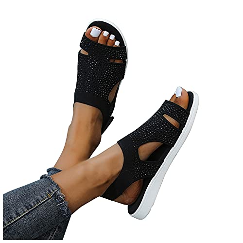 Beste Orthopädische Schuhe Flache Bequem Barfuss Sommer Sport Elegant Sommerschuhe Barfussschuhe Breite Füße Breite Damensandalen Barfuss Sandalen Slingback Mesh Sommersandaletten Abrollschuhe von LCpddajlspig