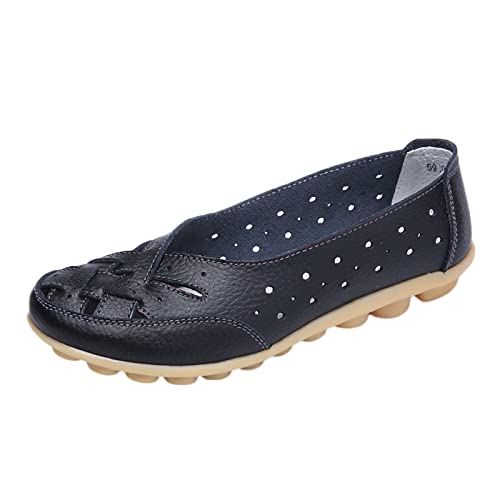 Damen Klassische Ballerinas Weiche Geschlossene Elegant Ballerina Brautschuhe Einfarbig Slip On Schuhe Freizeitschuhe Sportlich Runde Zehe Bequem Atmungsaktiv Balerinaschuhe Flache Schuhe von LCpddajlspig