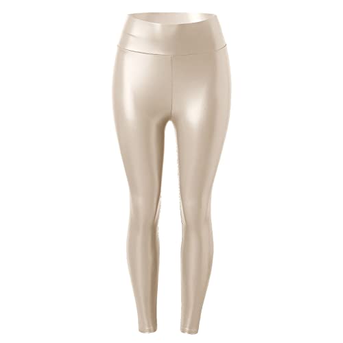 Leder Leggings Damen Gefütterte High Waist Glanz Leggings Leder Leggings Kunstleder Jeggings Lederleggings-Lederhose Kunstlederhose Shape Thermo-Leggings Thermoleggings von LCpddajlspig