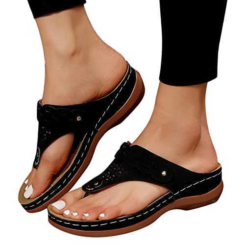 Pylomo Orthopädische Flipflops Flache Komfortsohle Bilago Schuhe Lässige mit Einfacher Textur Strandsandalen Orthopädische Sandalen Sommerschuhe Manela Orthosandalen Zehenstegsandalen von LCpddajlspig