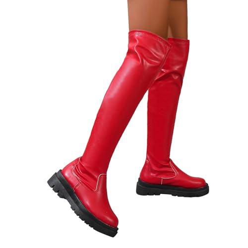 Stiefel-Damen-Weitschaft, Stiefel Weitschaft Damen, Weitschaftstiefel-Langschaftstiefel Damenstiefel Schwarz Cowboystiefel Schlupfstiefel Weiter Schaft Long Boots Hohe Stiefel Winterstiefel von LCpddajlspig