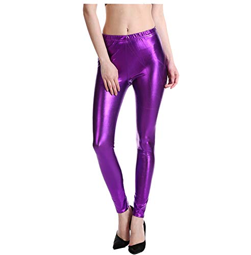 Thermo-Leder-Leggings-Damen, Thermo Leder Leggings Damen, Gefütterte Leder Leggings High Waist Glanz Leggings Latex Lederleggings-Lederhose Jeggings Kunstlederhose Bauchweg Thermo-Leggings Shape von LCpddajlspig