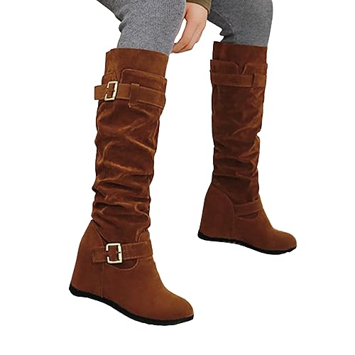 Weitschaftstiefel Damen XXL Schaft, Weitschaftstiefel-Langschaftstiefel Damenstiefel Schwarz Hohe Stiefel Winterstiefel Weiter Schaft Long Boots Schlupfstiefel Cowboystiefel von LCpddajlspig