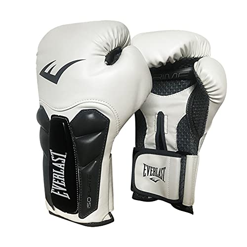 Boxhandschuhe Professionelle Muay Thai Kampftraining Taekwondo Schutz Punch Handschuhe Leder Erwachsene Handschuhe 10OZ 12OZ 14OZ 16OZ,Weiß,14oz von LDLD