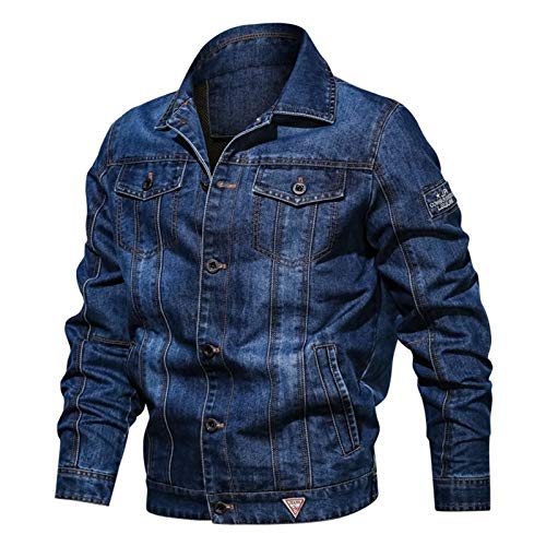 LDLXDR Herren-Jacken- 2020 Herren-Jeansjacke Große Reversjacke mit Mehreren Taschen,Blue-2,3XL LDLXDR Herren-Jacken- 2020 Herren-Jeansjacke Große Reversjacke mit Mehreren Taschen,Blue-2,3XL von LDLXDR