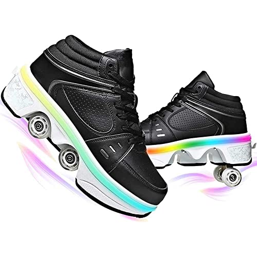 Rollschuhe für Mädchen, Sneaker, Roller, Skateboardschuhe, Sneaker, mit Rollen, Sport, Gymnastik, Mode, Mehrzweck, Kick Roller Shoe für Jungen und Mädchen Rollschuhe für Mädchen, Sneaker, Roller, Skateboardschuhe, Sneaker, mit Rollen, Sport, Gymnastik, Mode, Mehrzweck, Kick Roller Shoe für Jungen und Mädchen von LDRFSE