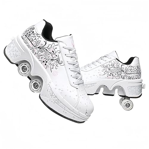 Rollschuh, Mädchen, Sneaker, Rollschuhe, Skateboardschuhe, Sneakers mit Rädern, Sport, Gymnastik, Mode, Mehrzweck-Kick-Roller, für Jungen und Mädchen Rollschuh, Mädchen, Sneaker, Rollschuhe, Skateboardschuhe, Sneakers mit Rädern, Sport, Gymnastik, Mode, Mehrzweck-Kick-Roller, für Jungen und Mädchen von LDRFSE