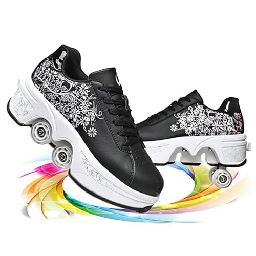 Rollschuh, Mädchen, Sneaker, Rollschuhe, Skateboardschuhe, Sneakers mit Rädern, Sport, Gymnastik, Mode, Mehrzweck-Kick-Roller, für Jungen und Mädchen Rollschuh, Mädchen, Sneaker, Rollschuhe, Skateboardschuhe, Sneakers mit Rädern, Sport, Gymnastik, Mode, Mehrzweck-Kick-Roller, für Jungen und Mädchen von LDRFSE