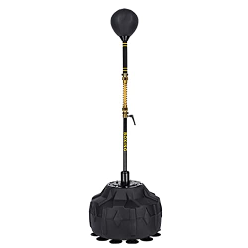 Cobra Bag Fitness Reflex Bag Geschenk 4 Ersatzbälle und Boxhandschuhe Freistehender Workout-Punchingball Speed Bag Boxsack mit Ständer und Einstellbarer Höhe von LDSSTED
