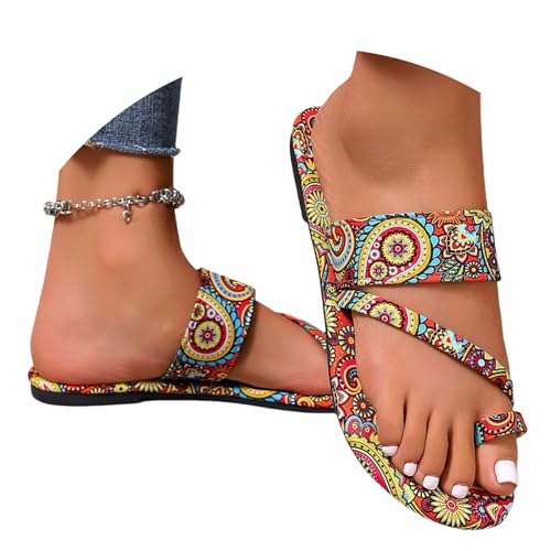 LDXEQIZ Große Größe Pantoffeln Damen Clip -Toe Sandalen Vintage Flip-Flops Mit Drucken Casual Zehentrenner Sandaletten Römische Sandals Leichte Flache Sommerschuhe Für Vacation/Strand(Yellow,38 EU) LDXEQIZ Große Größe Pantoffeln Damen Clip -Toe Sandalen Vintage Flip-Flops Mit Drucken Casual Zehentrenner Sandaletten Römische Sandals Leichte Flache Sommerschuhe Für Vacation/Strand(Yellow,38 EU) von LDXEQIZ