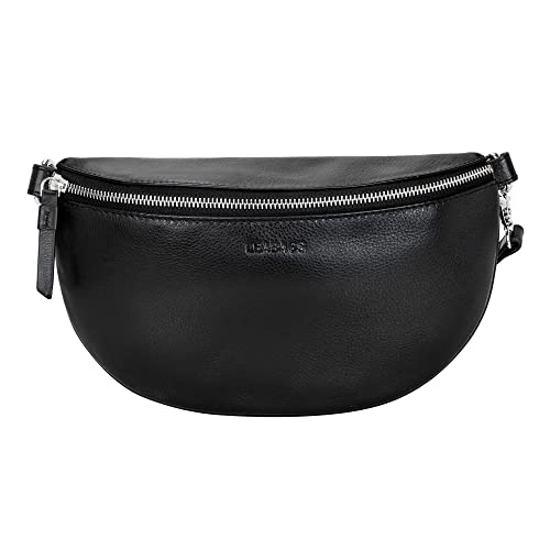 LEABAGS kleine Bauchtasche Damen Leder | Kleine Umhängetasche Damen aus echtem Leder | Gürteltasche Damen mit Reißverschluss | Crossbody Bag Damen | Crossbag Damen | Hip Bag | Schwarz LEABAGS kleine Bauchtasche Damen Leder | Kleine Umhängetasche Damen aus echtem Leder | Gürteltasche Damen mit Reißverschluss | Crossbody Bag Damen | Crossbag Damen | Hip Bag | Schwarz von LEABAGS