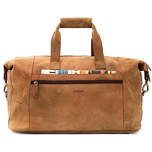 LEABAGS Leder Weekender Damen & Herren I Echtleder Premium Reisetasche I 41 l Sporttasche I Duffle Travel Gym Bag I Sporttasche I Trainingstasche I Tasche Flugzeug I groß I Nature Hellbraun LEABAGS Leder Weekender Damen & Herren I Echtleder Premium Reisetasche I 41 l Sporttasche I Duffle Travel Gym Bag I Sporttasche I Trainingstasche I Tasche Flugzeug I groß I Nature Hellbraun von LEABAGS