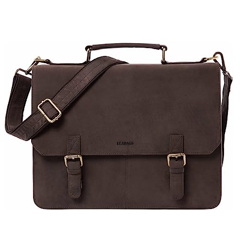 LEABAGS Leder Aktentasche Herren & Damen I Echtleder Laptoptasche bis 15 Zoll I Umhängetasche mit Schultergurt I Schultertasche I Messenger Bag I Arbeitstasche I Lehrertasche I Vintage Rotbraun LEABAGS Leder Aktentasche Herren & Damen I Echtleder Laptoptasche bis 15 Zoll I Umhängetasche mit Schultergurt I Schultertasche I Messenger Bag I Arbeitstasche I Lehrertasche I Vintage Rotbraun von LEABAGS