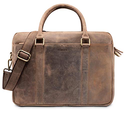 LEABAGS Messenger Bag, Istanbul Vintage Echtleder Umhängetasche Herren & Damen,16 Zoll Leder Laptoptasche DIN A4 für Studium Uni Büro Arbeit Schultertasche Messenger Bag Umhängetasche mit Schultergurt LEABAGS Messenger Bag, Istanbul Vintage Echtleder Umhängetasche Herren & Damen,16 Zoll Leder Laptoptasche DIN A4 für Studium Uni Büro Arbeit Schultertasche Messenger Bag Umhängetasche mit Schultergurt von LEABAGS