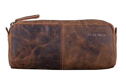 LEABAGS Leder Federmäppchen I Große Echtleder Federmappe I Federtasche für Beruf Uni Schule I Schlampermäppchen I Stiftetui I Stiftmappe I Ledermäppchen I Vintage Dunkelbraun LEABAGS Leder Federmäppchen I Große Echtleder Federmappe I Federtasche für Beruf Uni Schule I Schlampermäppchen I Stiftetui I Stiftmappe I Ledermäppchen I Vintage Dunkelbraun von LEABAGS