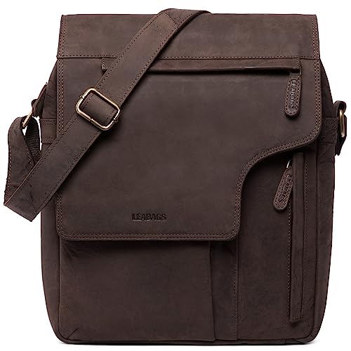 LEABAGS Leder Umhängetasche Herren & Damen I Echtleder Laptoptasche bis 13 Zoll I Messenger Bag mit Schultergurt I Schultertasche I Arbeitstasche I Tragetasche I Handtasche I Nature Dunkelbraun LEABAGS Leder Umhängetasche Herren & Damen I Echtleder Laptoptasche bis 13 Zoll I Messenger Bag mit Schultergurt I Schultertasche I Arbeitstasche I Tragetasche I Handtasche I Nature Dunkelbraun von LEABAGS