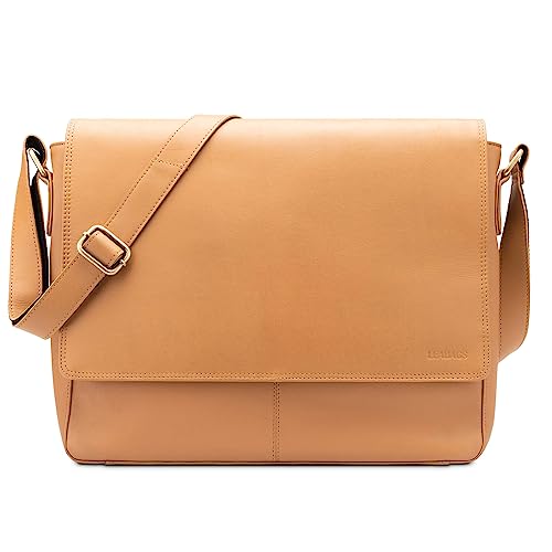 LEABAGS Messenger Bag, Oxford Echtleder Umhängetasche Herren Ständiger Begleiter, Leder Laptoptasche bis 15 Zoll Ausreichend Platz, Umhängetasche mit Schultergurt Begleiter Zur Arbeit LEABAGS Messenger Bag, Oxford Echtleder Umhängetasche Herren Ständiger Begleiter, Leder Laptoptasche bis 15 Zoll Ausreichend Platz, Umhängetasche mit Schultergurt Begleiter Zur Arbeit von LEABAGS