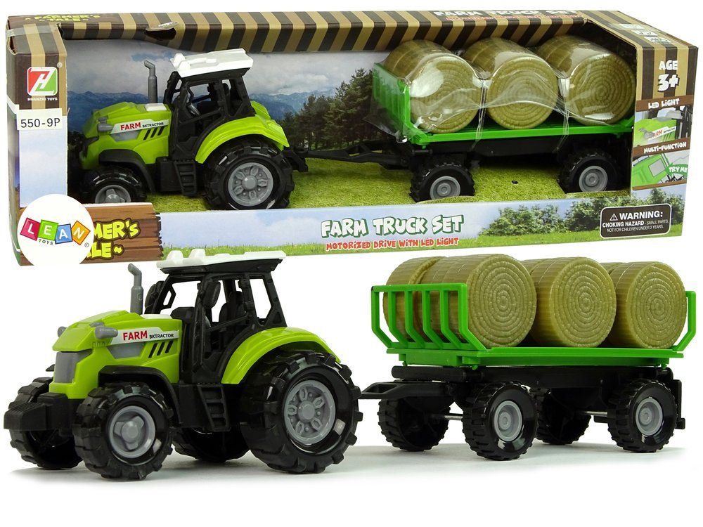 LEAN Toys Spielzeug-Traktor Traktor Anhänger Farmtraktor Bauernhof Spielzeug Landwirtschaft von LEAN Toys