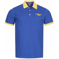 LEANDRO LIDO "Pallacanestro" Herren Polo-Shirt blau-gelb von LEANDRO LIDO