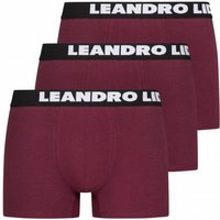 LEANDRO LIDO "Ravello" Herren Boxershorts 3er-Pack rot von LEANDRO LIDO