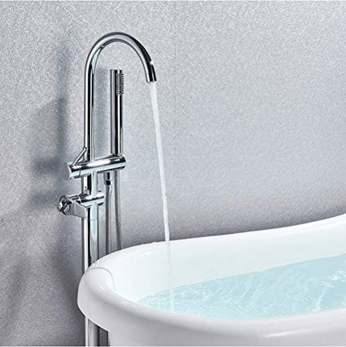 LEAOXHEY Thermostatischer Badewannen-Standhahnmischer Einhebelmischer 360-Grad-Drehauslauf Kunststoff-Handbrause Wannenmischer Dusche von LEAOXHEY