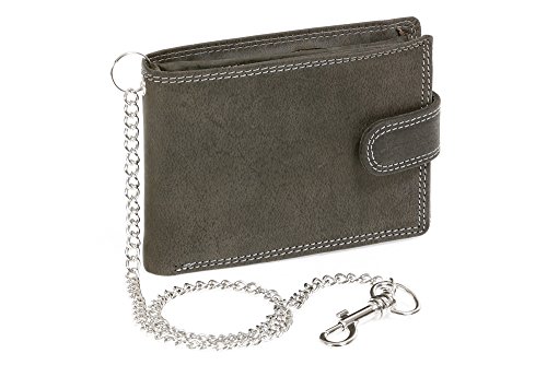 LEAS MCL Biker-Scheintasche m. Außenverschluss Chrom-Kette Querformat Echt-Leder, schwarz - LEAS Chain-Series LEAS MCL Biker-Scheintasche m. Außenverschluss Chrom-Kette Querformat Echt-Leder, schwarz - LEAS Chain-Series von LEAS MCL