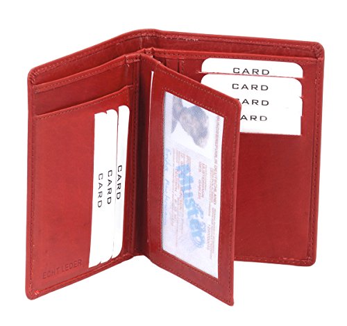 LEAS Ausweis- und Kreditkartenhülle Echt-Leder, cherry/rot - Card-Collection LEAS Ausweis- und Kreditkartenhülle Echt-Leder, cherry/rot - Card-Collection von LEAS