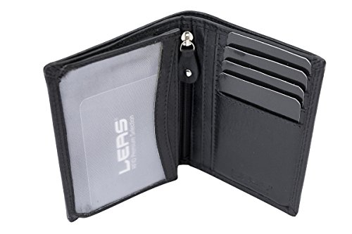 Ausweishülle Scheckkartenmappe Kartenmappe dünn mit RFID Schutz, Fahrzeugscheinmappe KFZ Mappe flach mit RFID Folie LEAS in Echt-Leder, schwarz Ausweishülle Scheckkartenmappe Kartenmappe dünn mit RFID Schutz, Fahrzeugscheinmappe KFZ Mappe flach mit RFID Folie LEAS in Echt-Leder, schwarz von LEAS