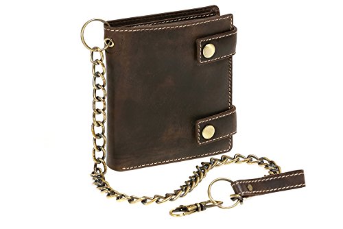 LEAS Biker- & Truckerbörse im Hochformat mit 12 Kartenfächern, hochwertiger Kette & Geschenkbox Vintage-Stil in Echt-Leder, braun LEAS Biker- & Truckerbörse im Hochformat mit 12 Kartenfächern, hochwertiger Kette & Geschenkbox Vintage-Stil in Echt-Leder, braun von LEAS