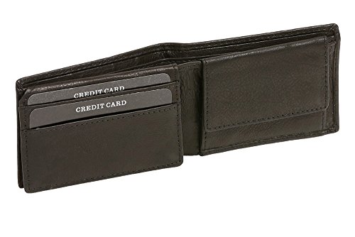 LEAS Damen und Herren Klassische Minibörse RFID-Schutz Mini Scheintasche mit Klappe extra flach im Querformat Echt-Leder, schwarz LEAS Damen und Herren Klassische Minibörse RFID-Schutz Mini Scheintasche mit Klappe extra flach im Querformat Echt-Leder, schwarz von LEAS