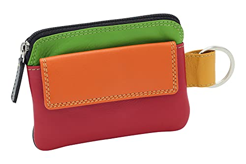 Damen und Herren mehrfarbige Schlüsseltasche mit Kleingeldfach LEAS in Echt-Leder, bunt - LEAS Multicolore-Serie Damen und Herren mehrfarbige Schlüsseltasche mit Kleingeldfach LEAS in Echt-Leder, bunt - LEAS Multicolore-Serie von LEAS