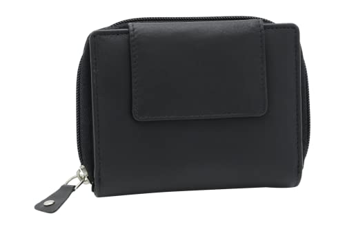 LEAS Damenbörse im Querformat Echt-Leder, schwarz Zipper-Collection LEAS Damenbörse im Querformat Echt-Leder, schwarz Zipper-Collection von LEAS