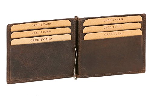 LEAS Dollar- & Money Clip Geldscheinklammer dünn im Vintage-Style Echt-Leder, braun Vintage-Collection LEAS Dollar- & Money Clip Geldscheinklammer dünn im Vintage-Style Echt-Leder, braun Vintage-Collection von LEAS