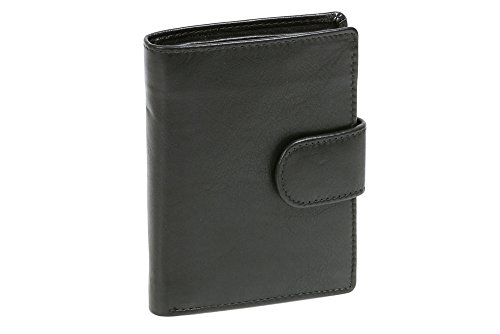 LEAS Geldbörse RFID-Schutz im Hochformat mit Außenverschluss Damen & Herren Echt-Leder, schwarz Basic-Edition LEAS Geldbörse RFID-Schutz im Hochformat mit Außenverschluss Damen & Herren Echt-Leder, schwarz Basic-Edition von LEAS